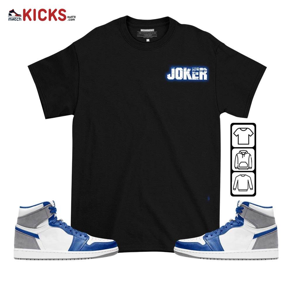 Anti-Hero Sneaker Shirt Match True Blue 1s, Jordan 1 High OG True Blue MKO T-Shirt