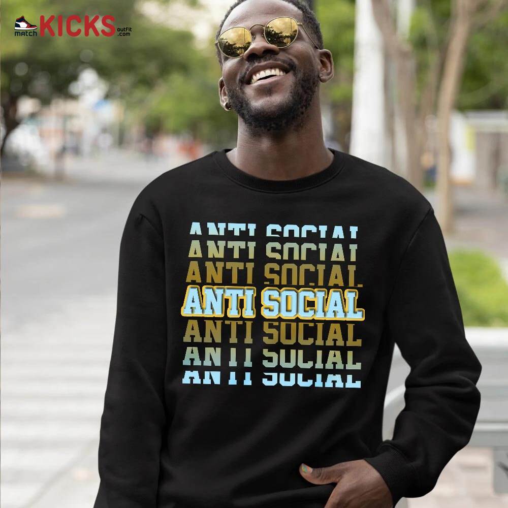 Anti Social Sneaker Shirt Match Dunk High Blue Chill, Dunk High Homer Simpson MKO T-Shirt Anti Social Sneaker Shirt Match Dunk High Blue Chill, Dunk High Homer Simpson MKO T-Shirt