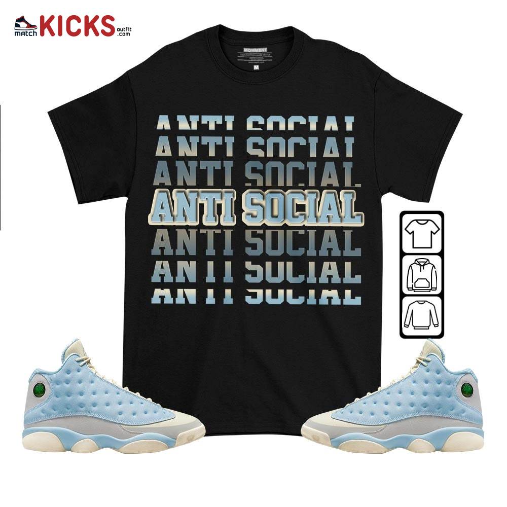 Anti Social Sneaker Shirt Match SoleFly 13s, Jordan 13 Retro SoleFly MKO T-Shirt
