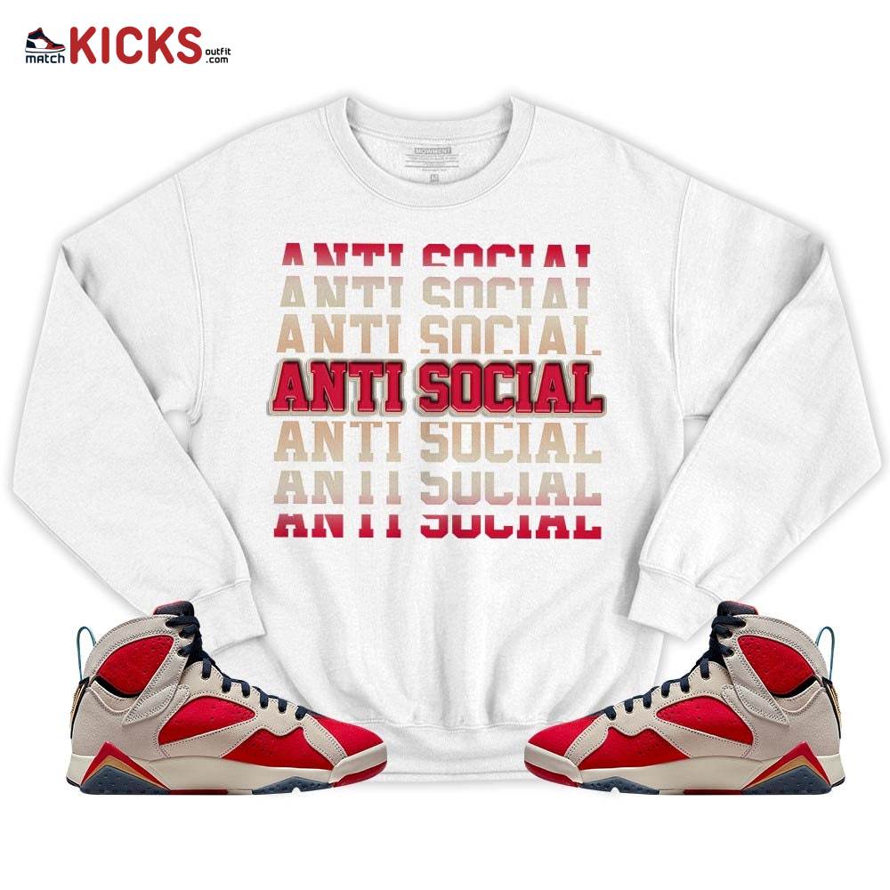 Anti Social Sneaker Shirt Match Trophy Room 7s, Jordan 7 Trophy Room MKO T-Shirt Anti Social Sneaker Shirt Match Trophy Room 7s, Jordan 7 Trophy Room MKO T-Shirt