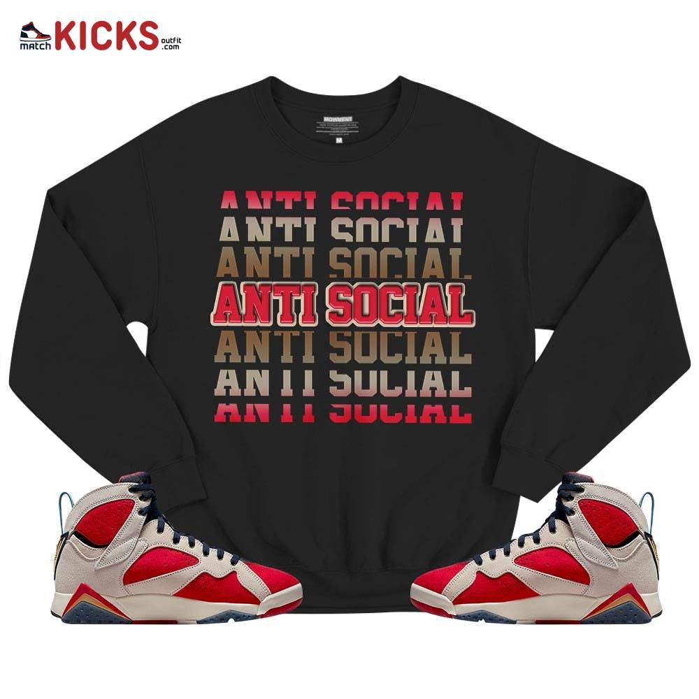 Anti Social Sneaker Shirt Match Trophy Room 7s, Jordan 7 Trophy Room MKO T-Shirt Anti Social Sneaker Shirt Match Trophy Room 7s, Jordan 7 Trophy Room MKO T-Shirt