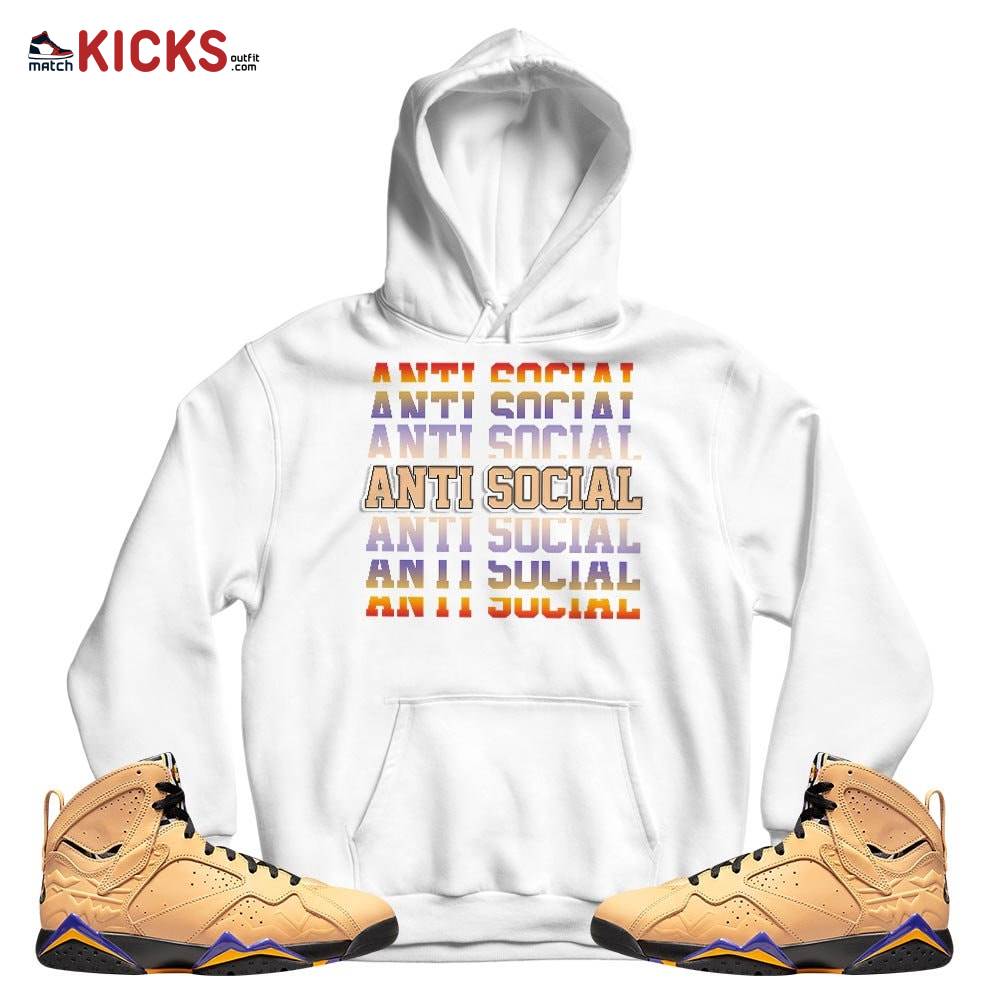 Anti Social Sneaker Shirt Match Vachetta Tan 7s, Jordan 7 SE Afrobeats MKO T-Shirt Anti Social Sneaker Shirt Match Vachetta Tan 7s, Jordan 7 SE Afrobeats MKO T-Shirt