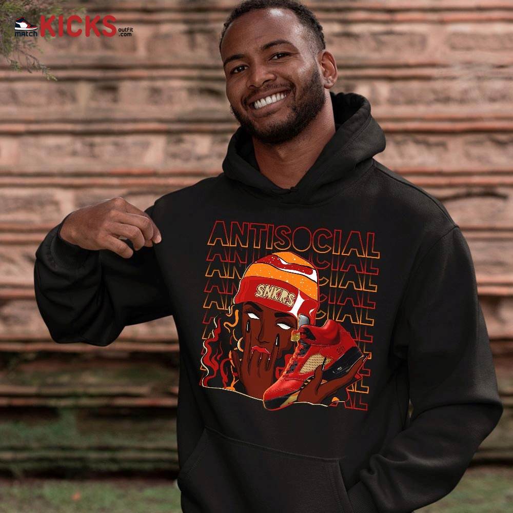 Antisocial Girl Sneaker Shirt Match 5 Dunk On Mars, Jordan 5 Mars For Her MKO T-Shirt Antisocial Girl Sneaker Shirt Match 5 Dunk On Mars, Jordan 5 Mars For Her MKO T-Shirt