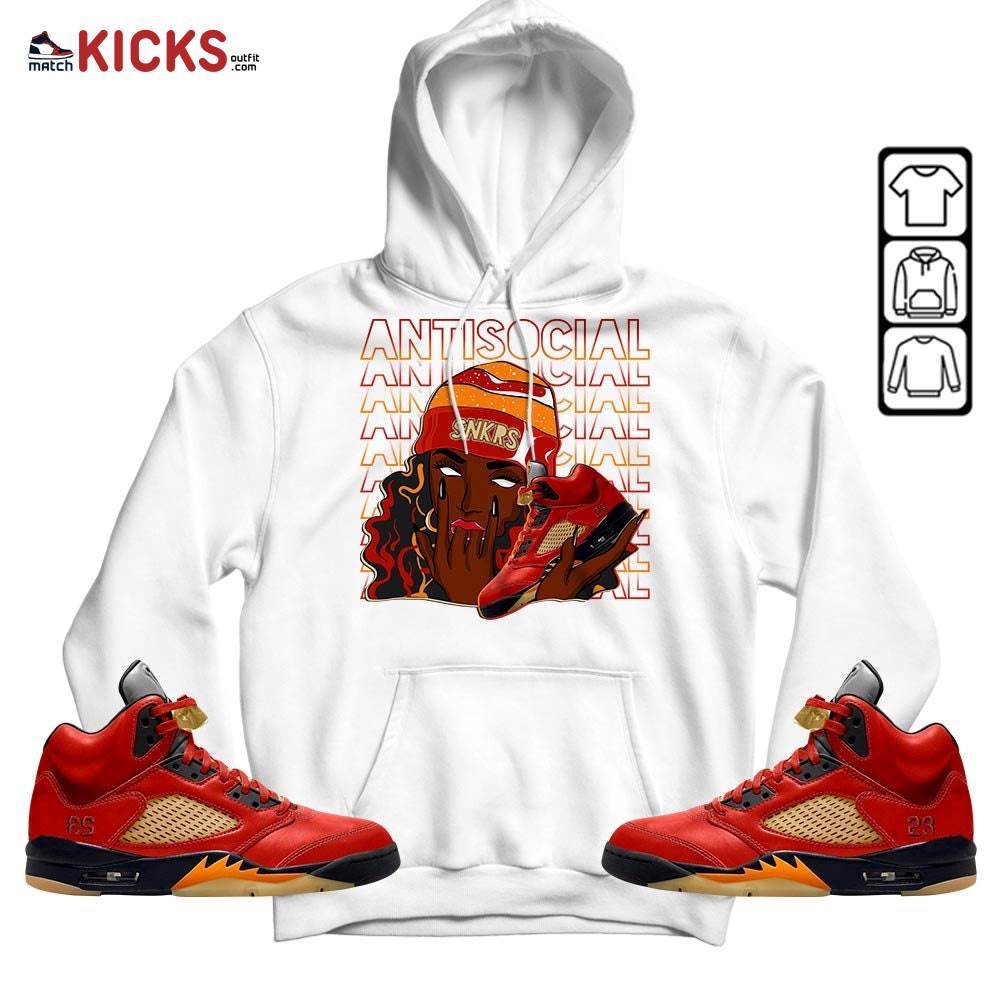 Antisocial Girl Sneaker Shirt Match 5 Dunk On Mars, Jordan 5 Mars For Her MKO T-Shirt Antisocial Girl Sneaker Shirt Match 5 Dunk On Mars, Jordan 5 Mars For Her MKO T-Shirt