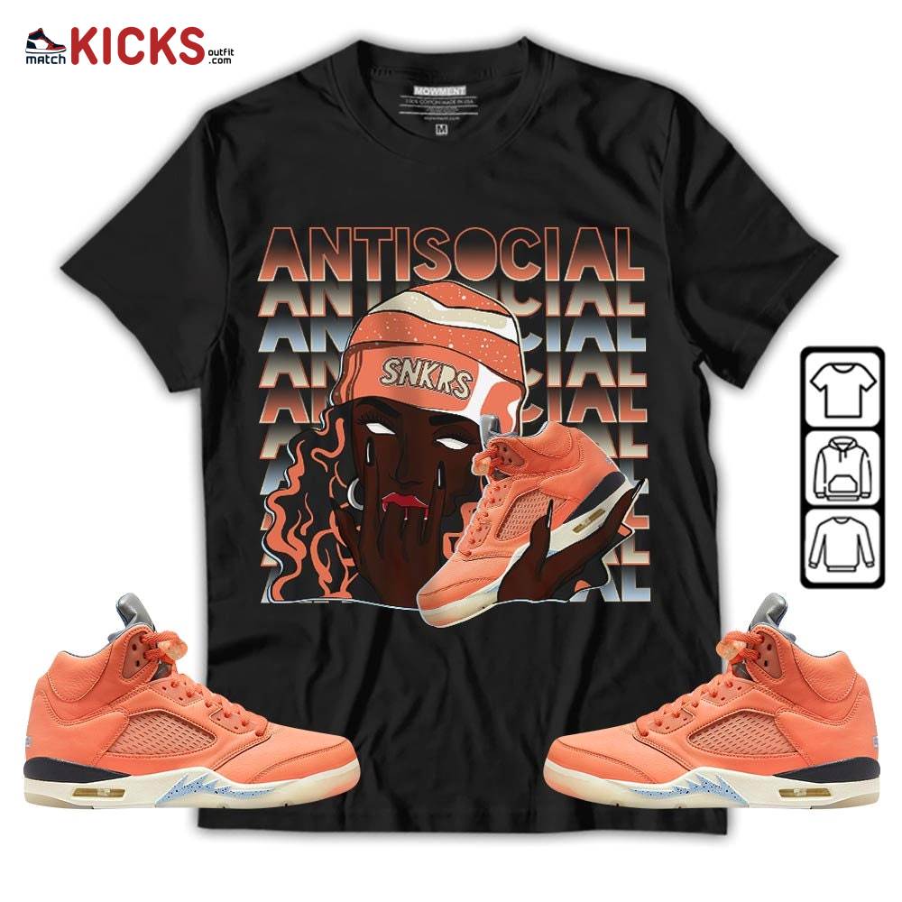 Antisocial Girl Sneaker Shirt Match Crimson Bliss 5s, Jordan 5 DJ Khaled Crimson Bliss MKO Hoodie Antisocial Girl Sneaker Shirt Match Crimson Bliss 5s, Jordan 5 DJ Khaled Crimson Bliss MKO Hoodie