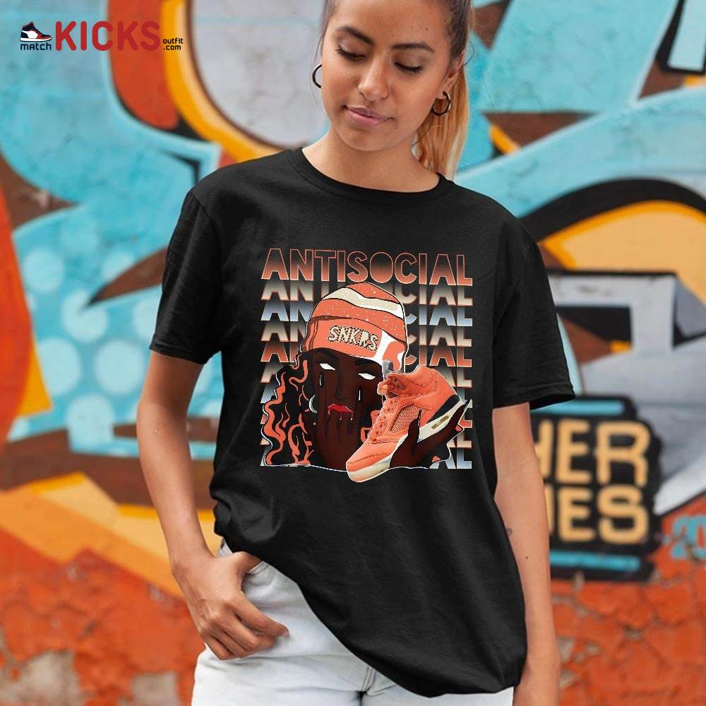 Antisocial Girl Sneaker Shirt Match Crimson Bliss 5s, Jordan 5 DJ Khaled Crimson Bliss MKO Hoodie Antisocial Girl Sneaker Shirt Match Crimson Bliss 5s, Jordan 5 DJ Khaled Crimson Bliss MKO Hoodie