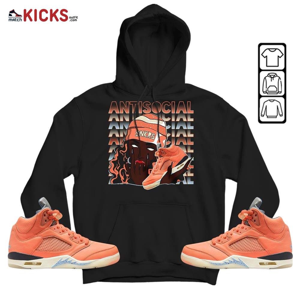 Antisocial Girl Sneaker Shirt Match Crimson Bliss 5s, Jordan 5 DJ Khaled Crimson Bliss MKO Hoodie Antisocial Girl Sneaker Shirt Match Crimson Bliss 5s, Jordan 5 DJ Khaled Crimson Bliss MKO Hoodie