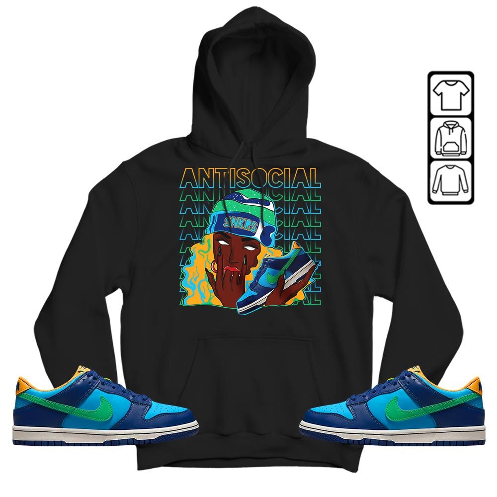 Antisocial Girl Sneaker Shirt Match Dunk Low GS Kyrie, Dunk Low GS Electric Algae MKO Hoodie Antisocial Girl Sneaker Shirt Match Dunk Low GS Kyrie, Dunk Low GS Electric Algae MKO Hoodie