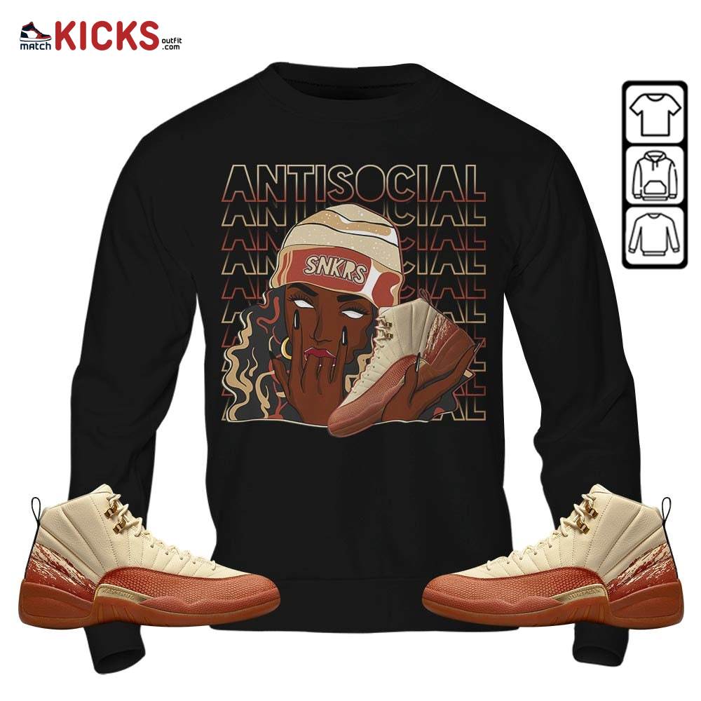 Antisocial Girl Sneaker Shirt Match Eastside Golf 12s, Jordan 12 Retro Eastside Golf MKO Sweatshirt Antisocial Girl Sneaker Shirt Match Eastside Golf 12s, Jordan 12 Retro Eastside Golf MKO Sweatshirt