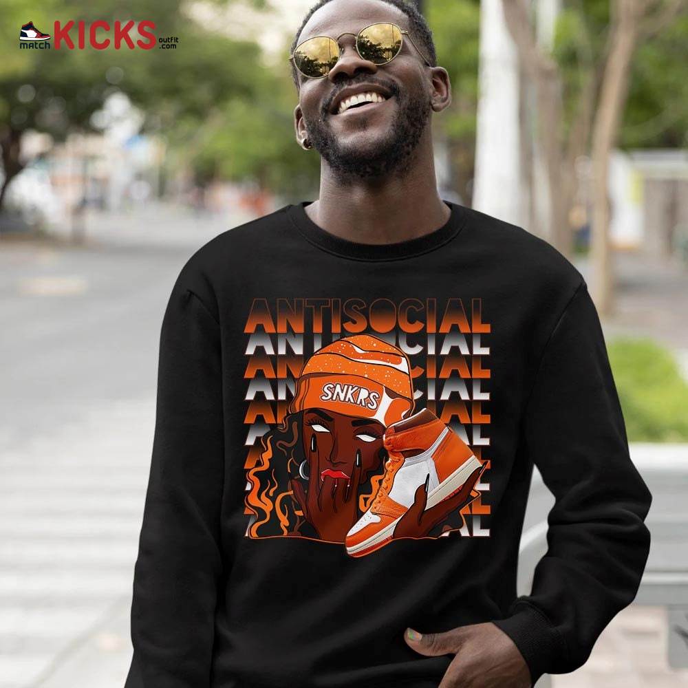 Antisocial Girl Sneaker Shirt Match High OG Starfish 1s, Jordan 1 Retro High OG Starfish MKO Sweatshirt Antisocial Girl Sneaker Shirt Match High OG Starfish 1s, Jordan 1 Retro High OG Starfish MKO Sweatshirt