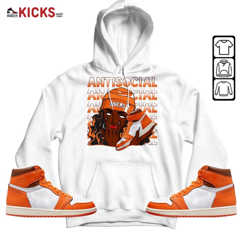 Antisocial Girl Sneaker Shirt Match High OG Starfish 1s, Jordan 1 Retro High OG Starfish MKO Sweatshirt Antisocial Girl Sneaker Shirt Match High OG Starfish 1s, Jordan 1 Retro High OG Starfish MKO Sweatshirt