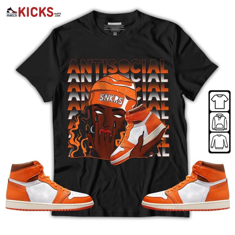 Antisocial Girl Sneaker Shirt Match High OG Starfish 1s, Jordan 1 Retro High OG Starfish MKO Sweatshirt Antisocial Girl Sneaker Shirt Match High OG Starfish 1s, Jordan 1 Retro High OG Starfish MKO Sweatshirt