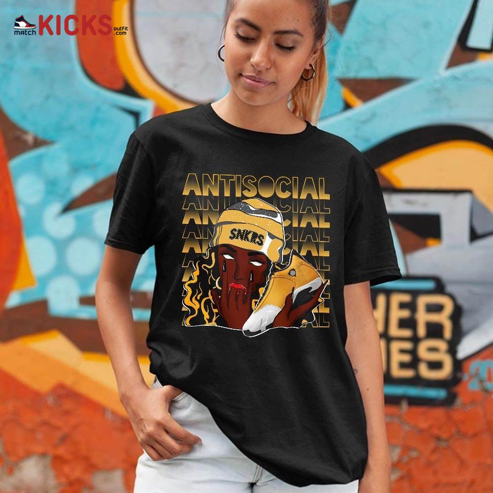 Antisocial Girl Sneaker Shirt Match Light Ginger 14s, Jordan 14 Retro Light Ginger MKO T-Shirt Antisocial Girl Sneaker Shirt Match Light Ginger 14s, Jordan 14 Retro Light Ginger MKO T-Shirt