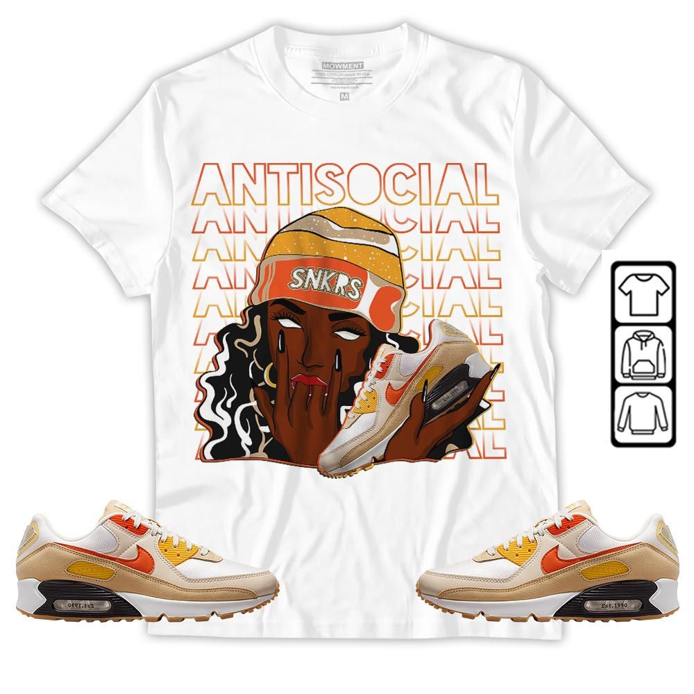 Antisocial Girl Sneaker Shirt Match Max 90 Barometer, Air Max 90 Air Pressure MKO Sweatshirt