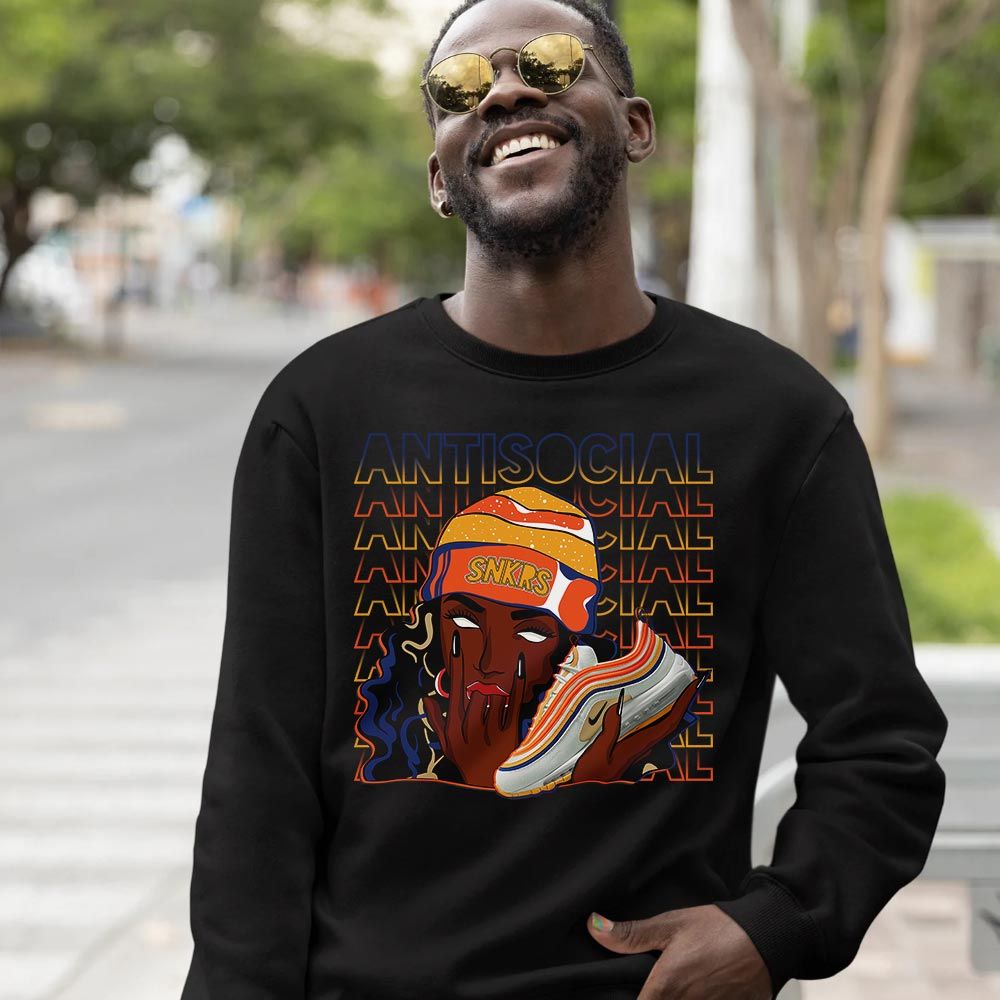 Antisocial Girl Sneaker Shirt Match Max 97 Frank Rudy, Air Max 97 SE Air Pressure MKO Sweatshirt Antisocial Girl Sneaker Shirt Match Max 97 Frank Rudy, Air Max 97 SE Air Pressure MKO Sweatshirt