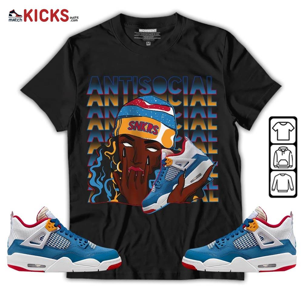 Antisocial Girl Sneaker Shirt Match Messy Room 4s, Jordan 4 GS Messy Room MKO Sweatshirt Antisocial Girl Sneaker Shirt Match Messy Room 4s, Jordan 4 GS Messy Room MKO Sweatshirt