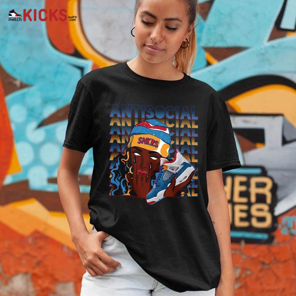 Antisocial Girl Sneaker Shirt Match Messy Room 4s, Jordan 4 GS Messy Room MKO T-Shirt Antisocial Girl Sneaker Shirt Match Messy Room 4s, Jordan 4 GS Messy Room MKO T-Shirt