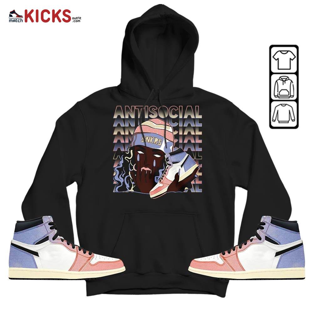 Antisocial Girl Sneaker Shirt Match Retro Skyline 1s, Jordan 1 High OG Skyline MKO Sweatshirt Antisocial Girl Sneaker Shirt Match Retro Skyline 1s, Jordan 1 High OG Skyline MKO Sweatshirt