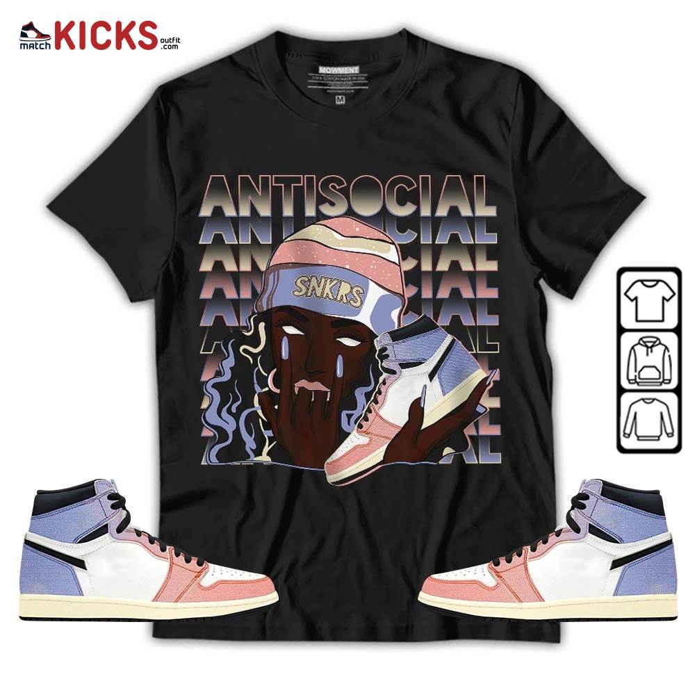 Antisocial Girl Sneaker Shirt Match Retro Skyline 1s, Jordan 1 High OG Skyline MKO Sweatshirt Antisocial Girl Sneaker Shirt Match Retro Skyline 1s, Jordan 1 High OG Skyline MKO Sweatshirt