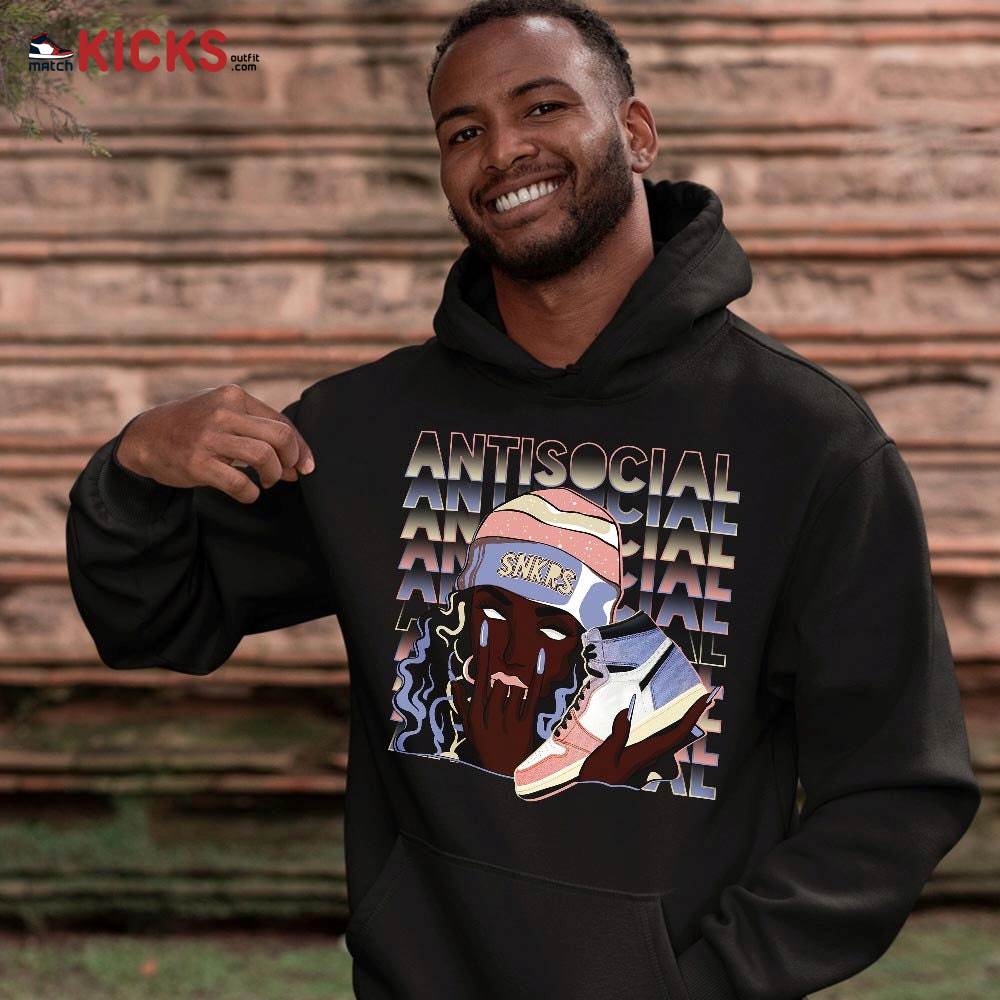 Antisocial Girl Sneaker Shirt Match Retro Skyline 1s, Jordan 1 High OG Skyline MKO Sweatshirt Antisocial Girl Sneaker Shirt Match Retro Skyline 1s, Jordan 1 High OG Skyline MKO Sweatshirt