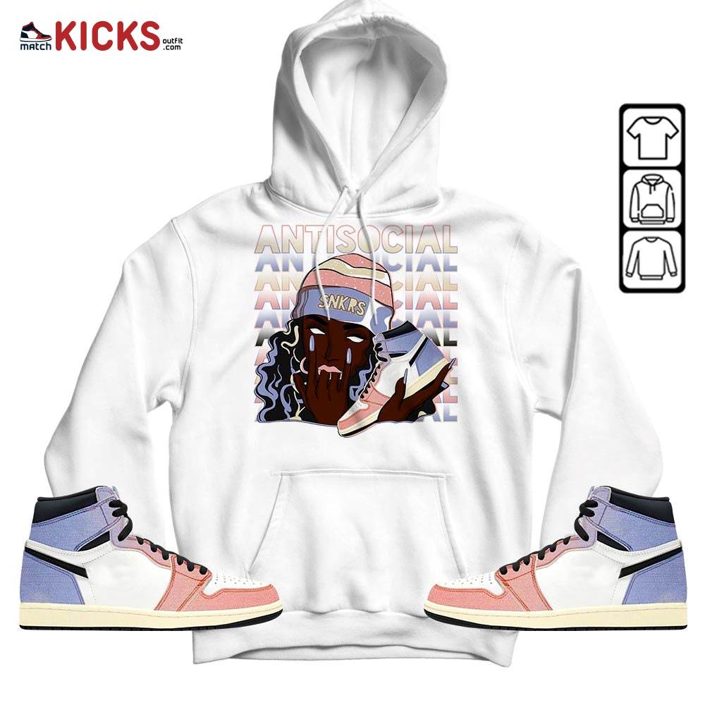 Antisocial Girl Sneaker Shirt Match Retro Skyline 1s, Jordan 1 High OG Skyline MKO Sweatshirt Antisocial Girl Sneaker Shirt Match Retro Skyline 1s, Jordan 1 High OG Skyline MKO Sweatshirt