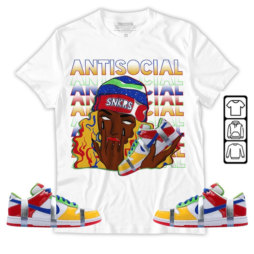 Antisocial Girl Sneaker Shirt Match SB Dunk Low eBay, SB Dunk Low Sandy MKO T-Shirt