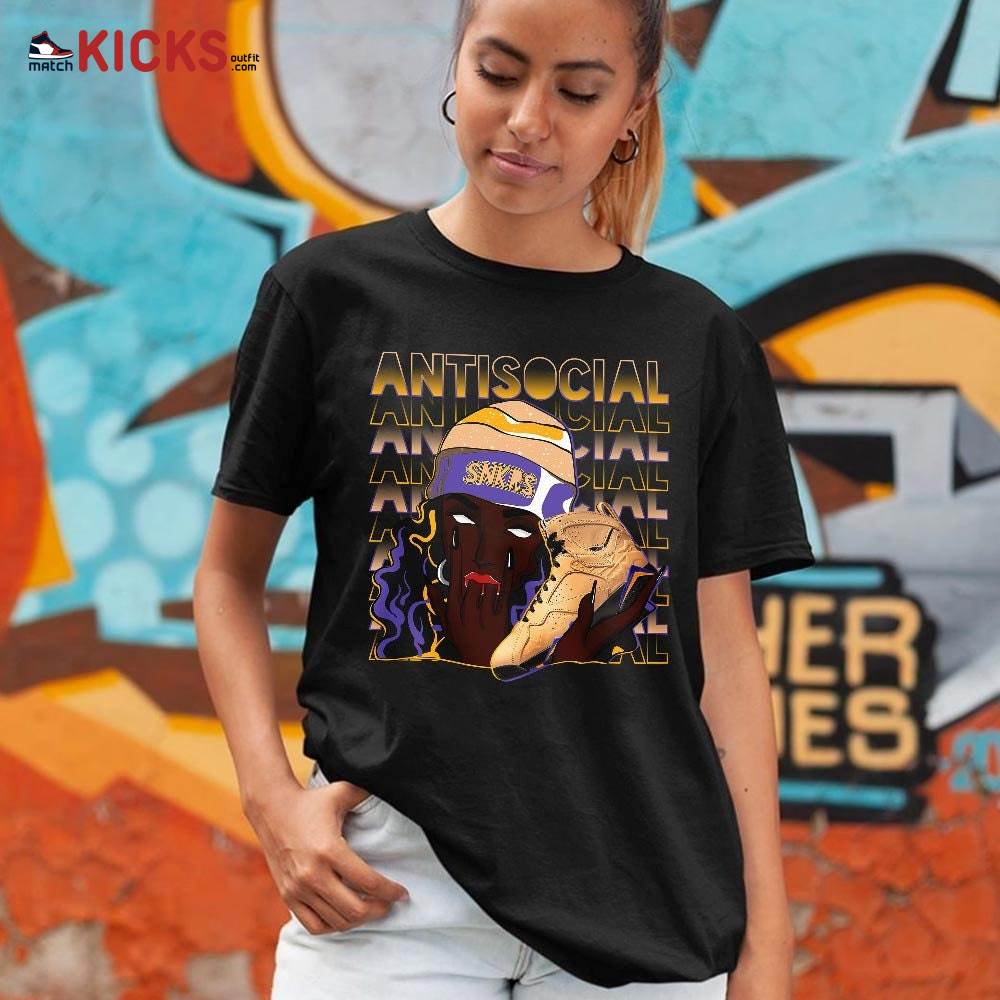 Antisocial Girl Sneaker Shirt Match Vachetta Tan 7s, Jordan 7 SE Afrobeats MKO T-Shirt Antisocial Girl Sneaker Shirt Match Vachetta Tan 7s, Jordan 7 SE Afrobeats MKO T-Shirt