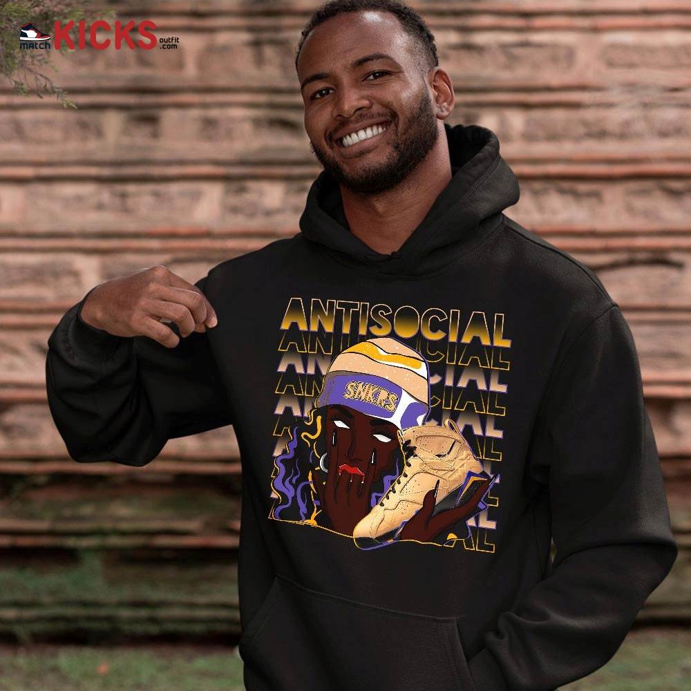 Antisocial Girl Sneaker Shirt Match Vachetta Tan 7s, Jordan 7 SE Afrobeats MKO T-Shirt Antisocial Girl Sneaker Shirt Match Vachetta Tan 7s, Jordan 7 SE Afrobeats MKO T-Shirt