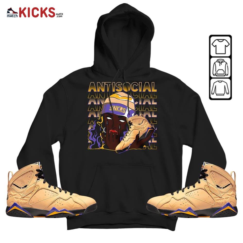 Antisocial Girl Sneaker Shirt Match Vachetta Tan 7s, Jordan 7 SE Afrobeats MKO T-Shirt Antisocial Girl Sneaker Shirt Match Vachetta Tan 7s, Jordan 7 SE Afrobeats MKO T-Shirt