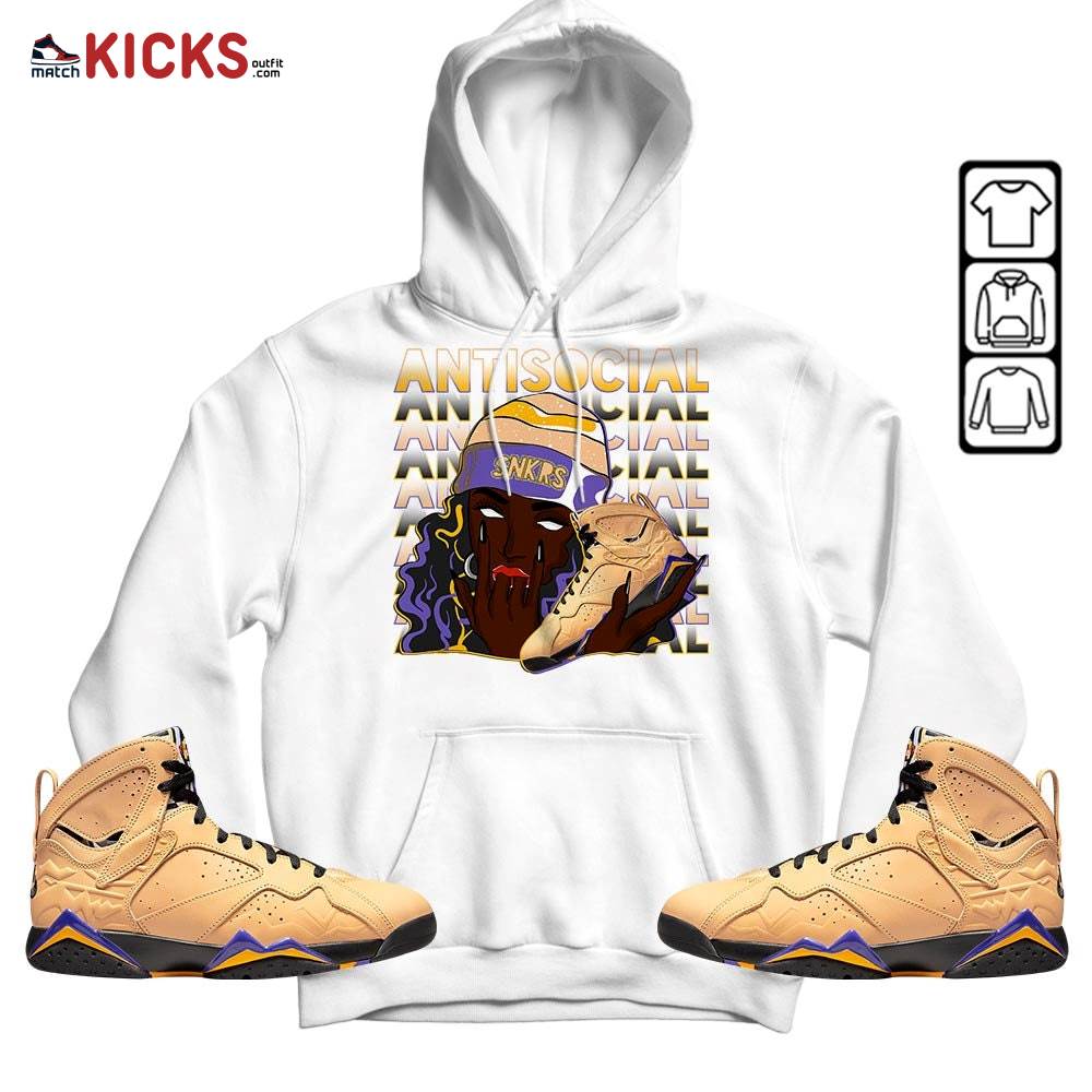 Antisocial Girl Sneaker Shirt Match Vachetta Tan 7s, Jordan 7 SE Afrobeats MKO T-Shirt Antisocial Girl Sneaker Shirt Match Vachetta Tan 7s, Jordan 7 SE Afrobeats MKO T-Shirt
