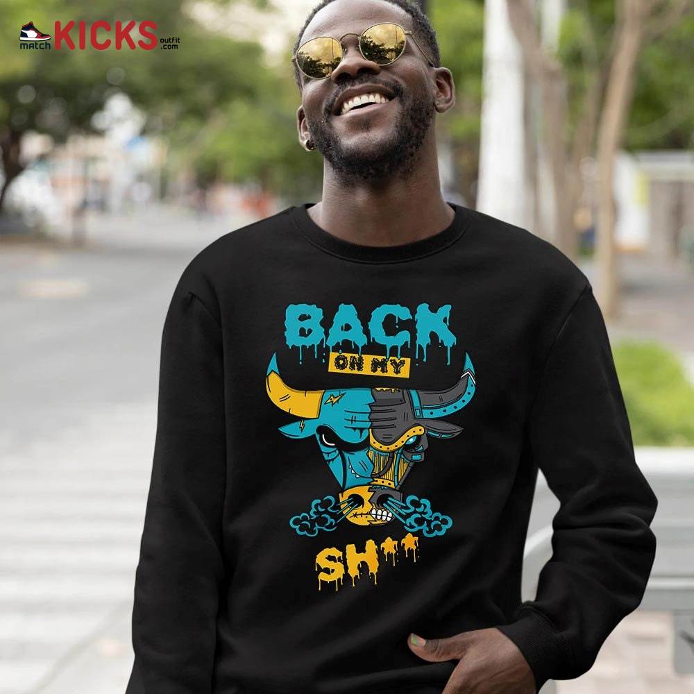 Back Bull Sneaker Shirt Match 2023 Retro Aqua 5s, Jordan 5 Aqua MKO T-Shirt Back Bull Sneaker Shirt Match 2023 Retro Aqua 5s, Jordan 5 Aqua MKO T-Shirt
