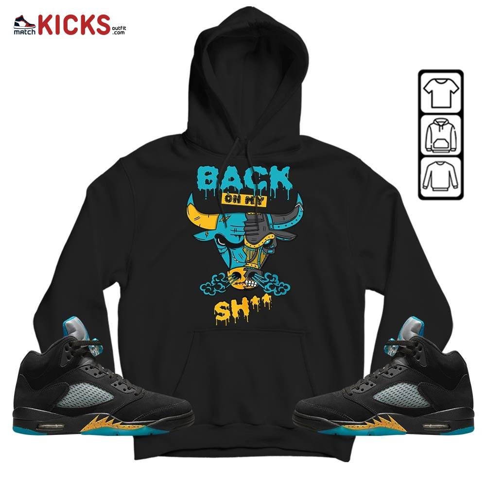 Back Bull Sneaker Shirt Match 2023 Retro Aqua 5s, Jordan 5 Aqua MKO T-Shirt Back Bull Sneaker Shirt Match 2023 Retro Aqua 5s, Jordan 5 Aqua MKO T-Shirt