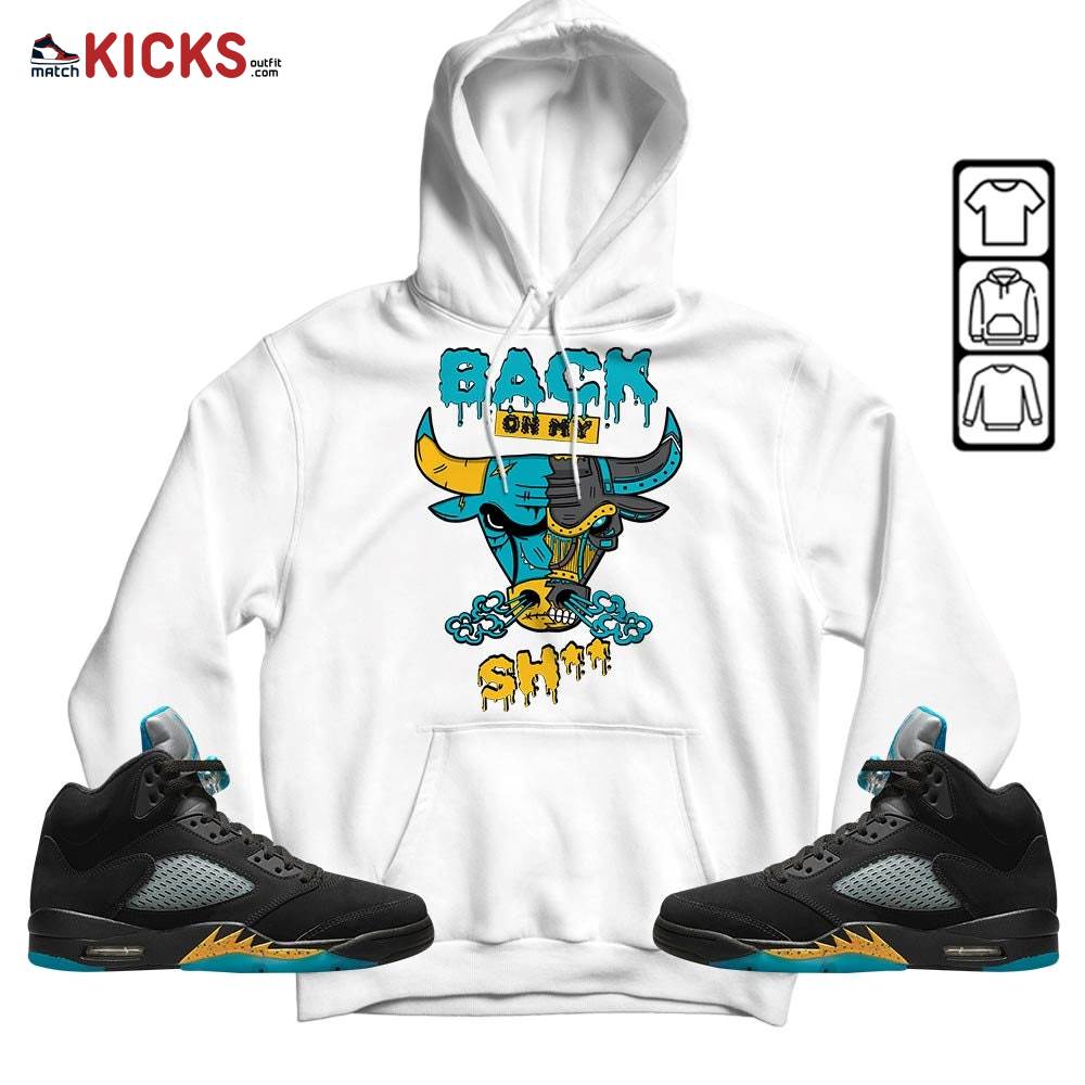Back Bull Sneaker Shirt Match 2023 Retro Aqua 5s, Jordan 5 Aqua MKO T-Shirt Back Bull Sneaker Shirt Match 2023 Retro Aqua 5s, Jordan 5 Aqua MKO T-Shirt