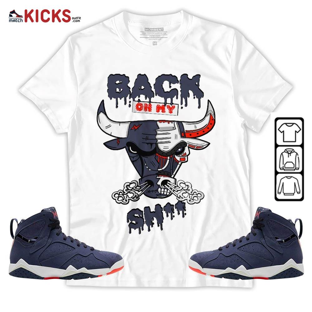 Back Bull Sneaker Shirt Match 7 Neutral Indigo, Jordan 7 Quai 54 MKO T-Shirt Back Bull Sneaker Shirt Match 7 Neutral Indigo, Jordan 7 Quai 54 MKO T-Shirt
