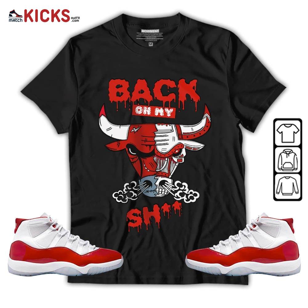 Back Bull Sneaker Shirt Match Cherry 11s, Jordan 11 Retro Cherry MKO T-Shirt