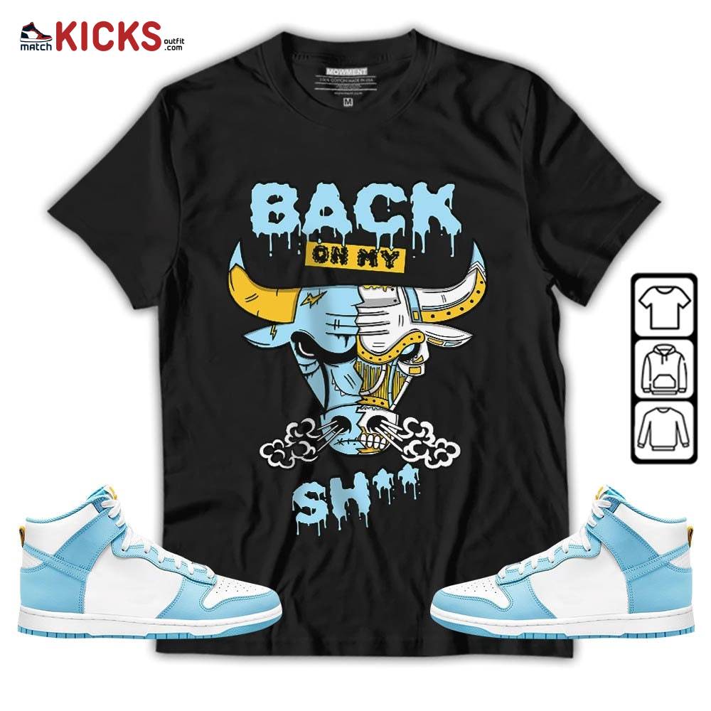 Back Bull Sneaker Shirt Match Dunk High Blue Chill, Dunk High Homer Simpson MKO T-Shirt