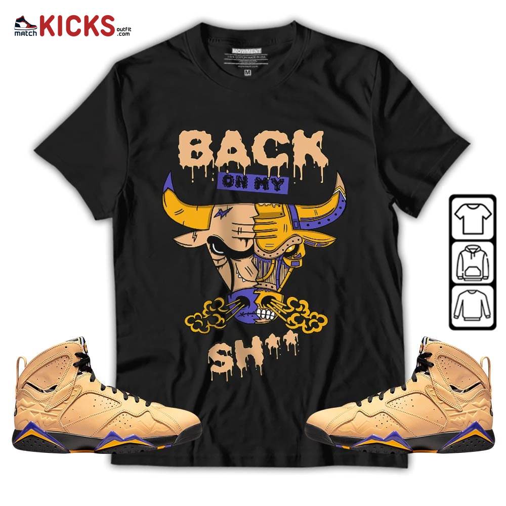 Back Bull Sneaker Shirt Match Vachetta Tan 7s, Jordan 7 SE Afrobeats MKO Hoodie