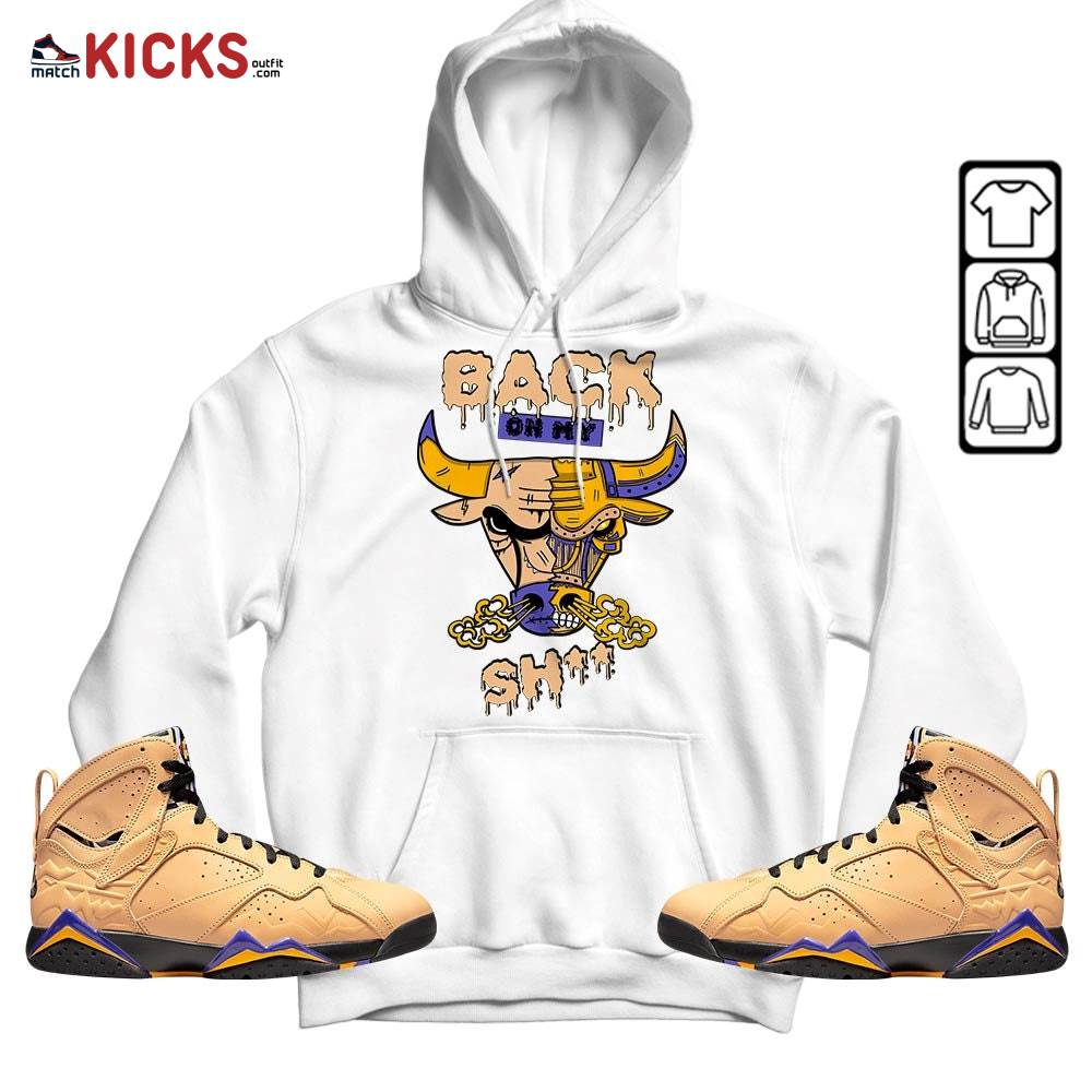 Back Bull Sneaker Shirt Match Vachetta Tan 7s, Jordan 7 SE Afrobeats MKO Hoodie