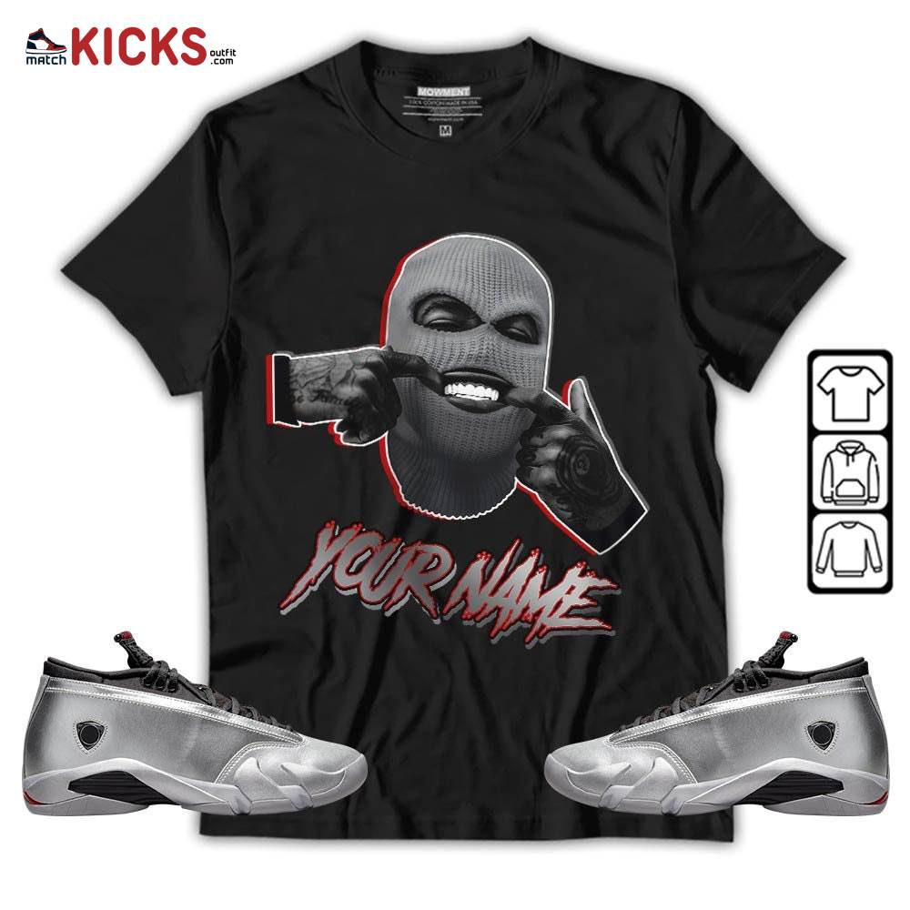 Bad Boy Custom Sneaker Shirt Match 14 Low Metallic Silver, Jordan 14 Metallic Silver MKO T-Shirt