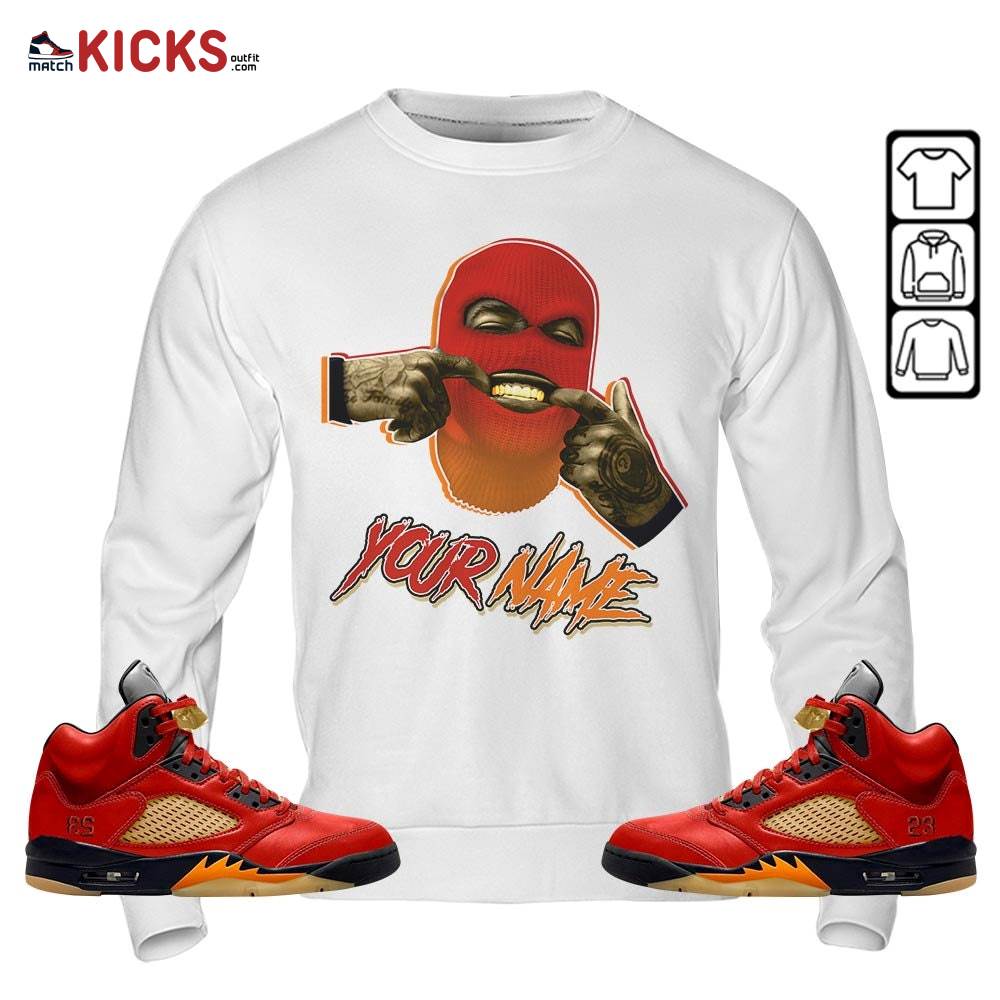 Bad Boy Custom Sneaker Shirt Match 5 Dunk On Mars, Jordan 5 Mars For Her MKO Sweatshirt