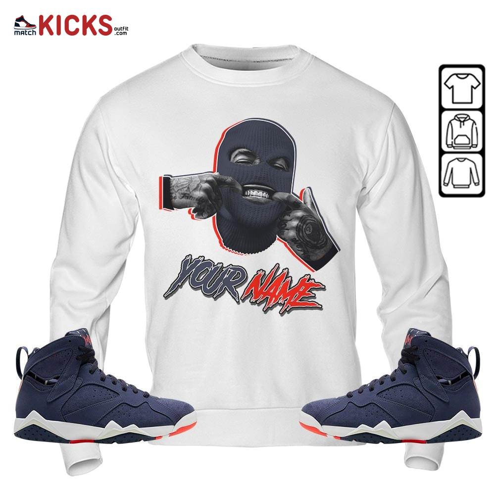 Bad Boy Custom Sneaker Shirt Match 7 Neutral Indigo, Jordan 7 Quai 54 MKO Sweatshirt Bad Boy Custom Sneaker Shirt Match 7 Neutral Indigo, Jordan 7 Quai 54 MKO Sweatshirt