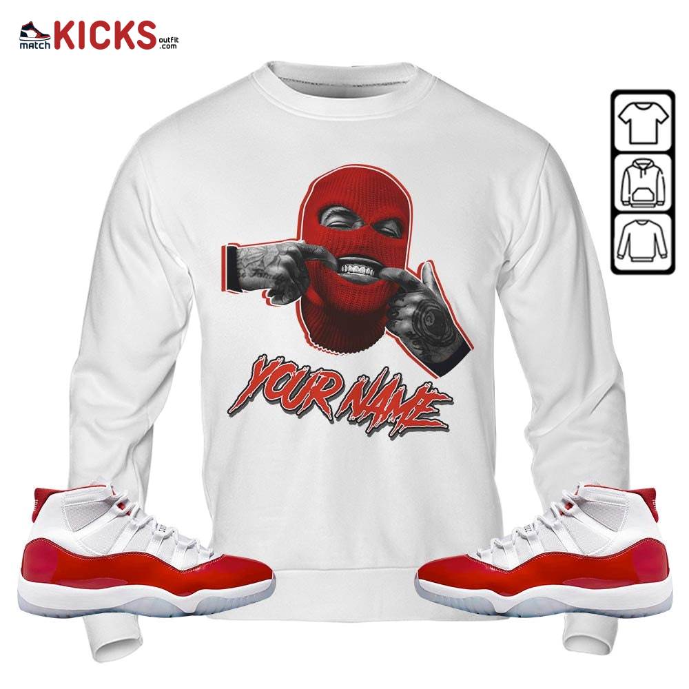 Bad Boy Custom Sneaker Shirt Match Cherry 11s, Jordan 11 Retro Cherry MKO Sweatshirt