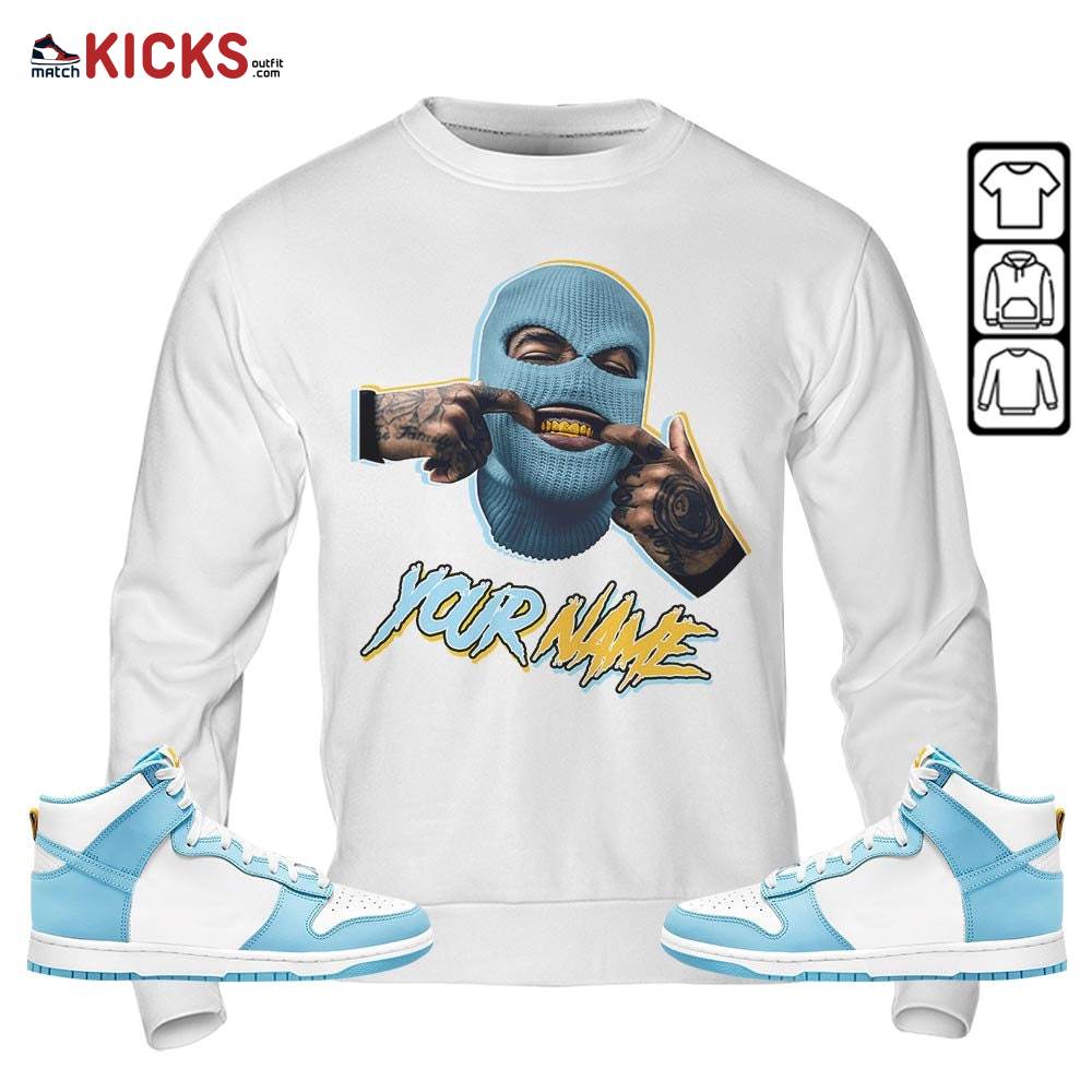 Bad Boy Custom Sneaker Shirt Match Dunk High Blue Chill, Dunk High Homer Simpson MKO Sweatshirt Bad Boy Custom Sneaker Shirt Match Dunk High Blue Chill, Dunk High Homer Simpson MKO Sweatshirt
