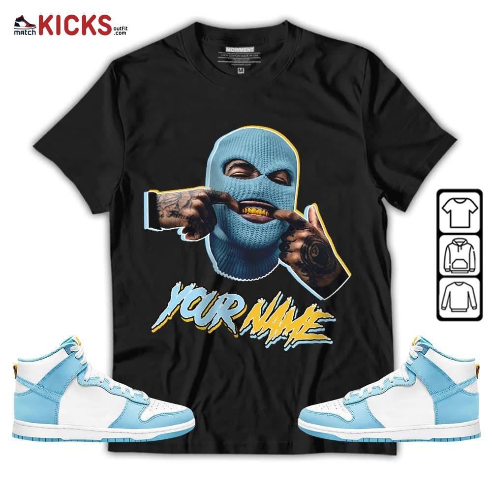 Bad Boy Custom Sneaker Shirt Match Dunk High Blue Chill, Dunk High Homer Simpson MKO T-Shirt