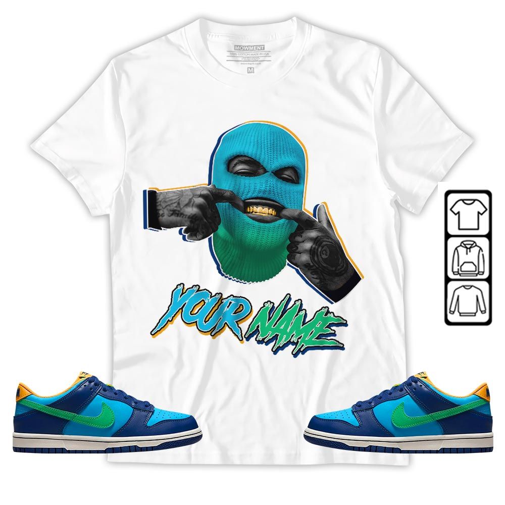 Bad Boy Custom Sneaker Shirt Match Dunk Low GS Kyrie, Dunk Low GS Electric Algae MKO Hoodie