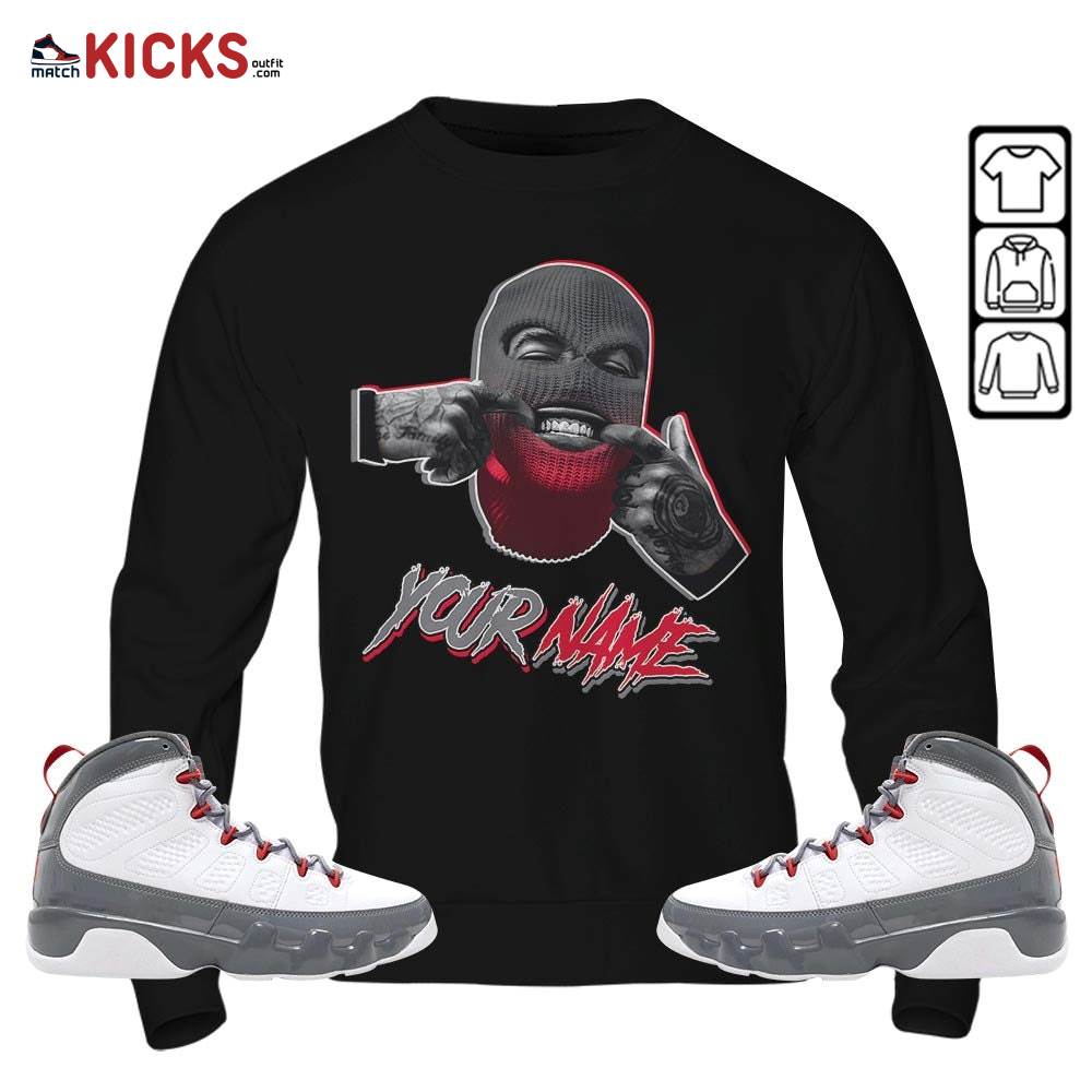 Bad Boy Custom Sneaker Shirt Match Fire Red 9s, Jordan 9 Retro Fire Red MKO T-Shirt Bad Boy Custom Sneaker Shirt Match Fire Red 9s, Jordan 9 Retro Fire Red MKO T-Shirt