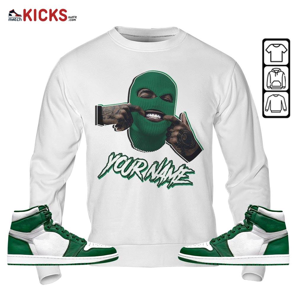 Bad Boy Custom Sneaker Shirt Match High Gorge Green 1s, Jordan 1 Retro High Gorge Green MKO Sweatshirt