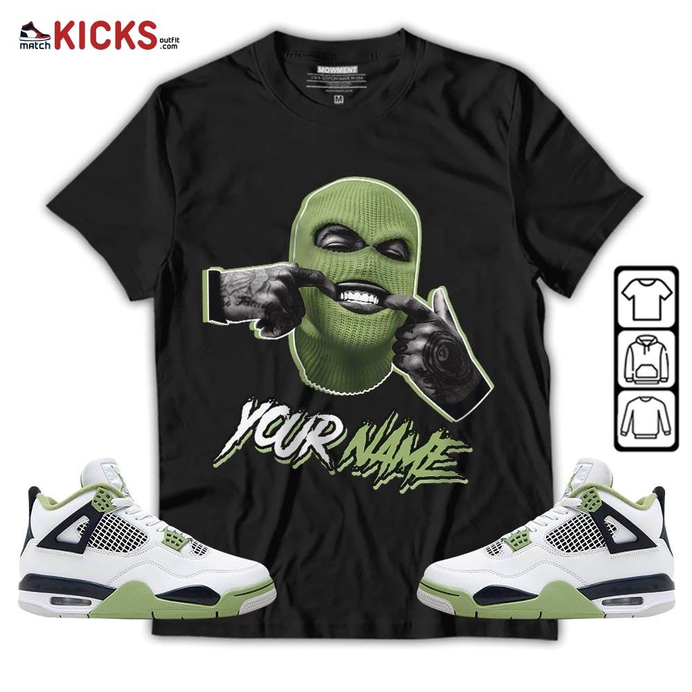 Bad Boy Custom Sneaker Shirt Match Retro Oil Green 4s, Jordan 4 Oil Green MKO T-Shirt