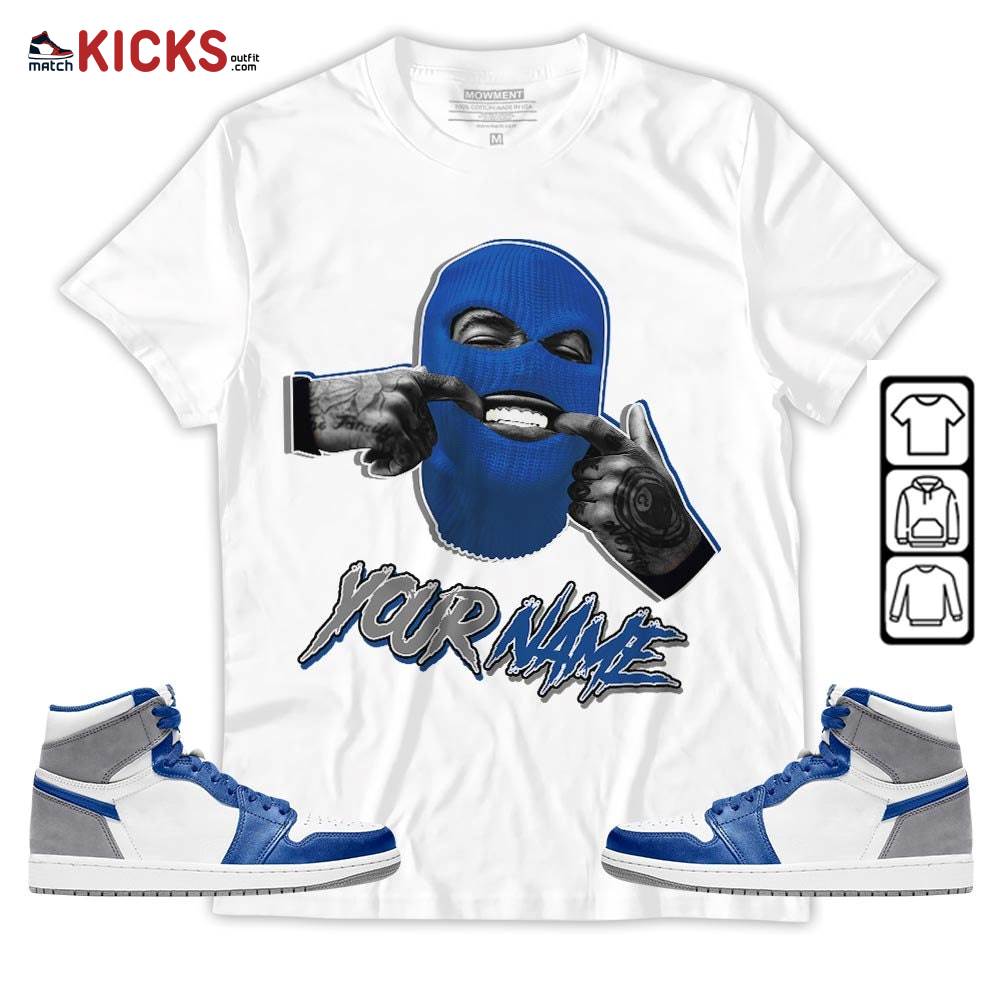 Bad Boy Custom Sneaker Shirt Match True Blue 1s, Jordan 1 High OG True Blue MKO Hoodie