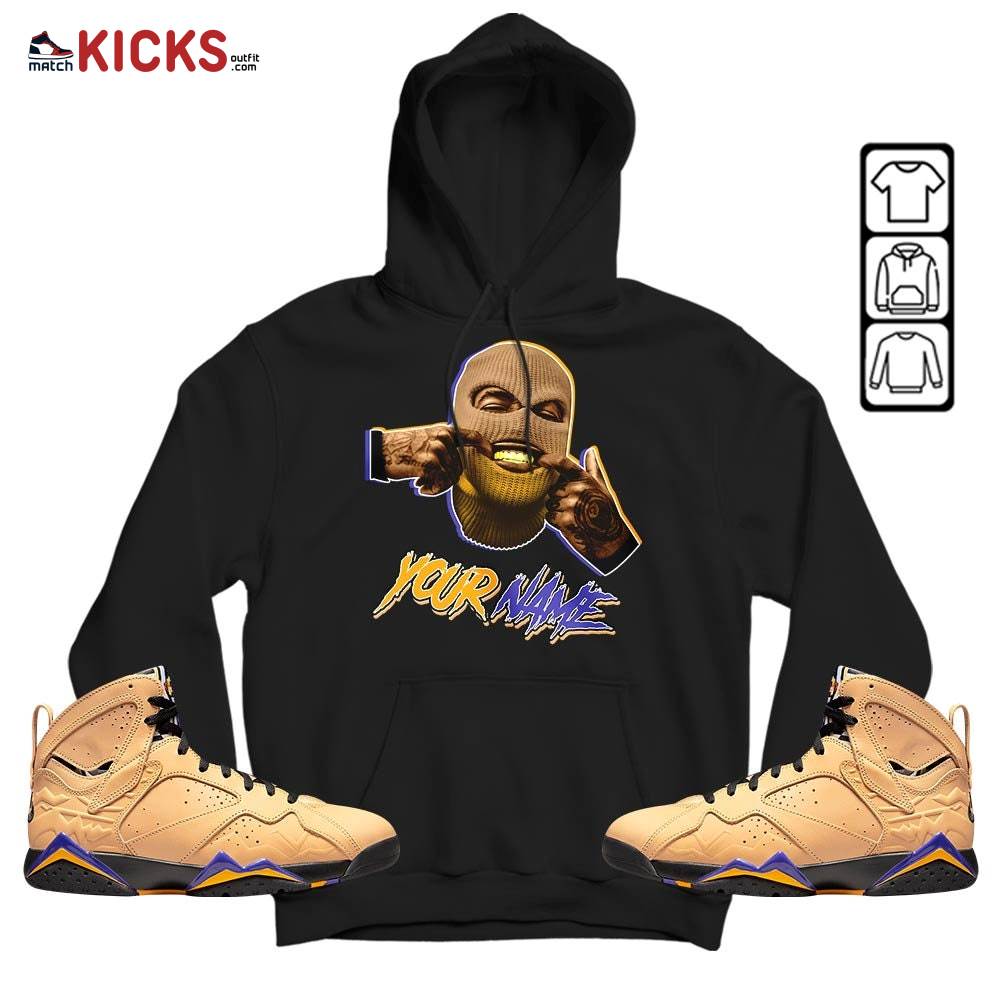 Bad Boy Custom Sneaker Shirt Match Vachetta Tan 7s, Jordan 7 SE Afrobeats MKO Hoodie